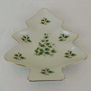 Royal Limited Holly Holiday 10.5" Tree Tray Home For The Holidays Christmas Box